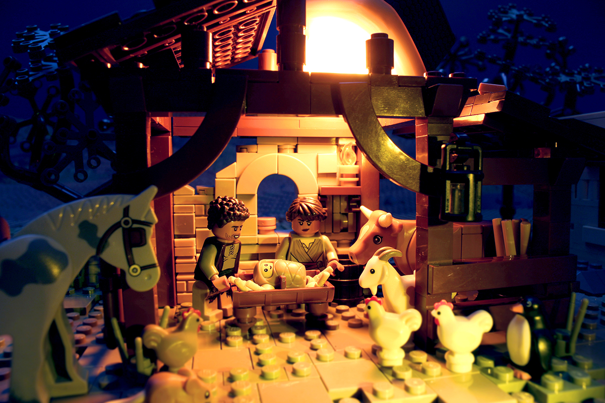 Lego nativity scene